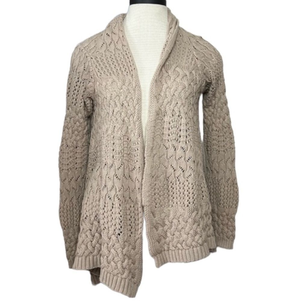 Dress Barn cotton knit tan shrug size large